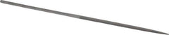 Nicholson - 6-1/4" Needle Precision Swiss Pattern Square File - Round Handle - Industrial Tool & Supply