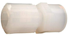 Parker - 1/4" Tube OD, PFA PTFE Plastic Compression Tube Female Straight Adapter - 1/8 NPT Pipe, 300°F Max, Plastic Grip - Industrial Tool & Supply
