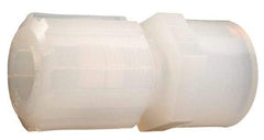 Parker - 1/4" Tube OD, PFA PTFE Plastic Compression Tube Female Straight Adapter - 3/8 NPT Pipe, 300°F Max, Plastic Grip - Industrial Tool & Supply
