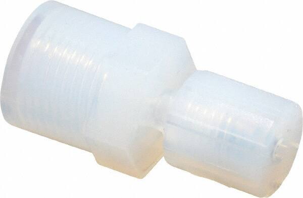 Parker - 1/8" Tube OD, PFA PTFE Plastic Compression Tube Female Straight Adapter - 1/4 NPT Pipe, 300°F Max, Plastic Grip - Industrial Tool & Supply