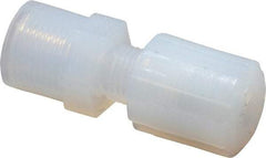 Parker - 1/4" Tube OD, PFA PTFE Plastic Compression Tube Female Straight Adapter - 1/4 NPT Pipe, 300°F Max, Plastic Grip - Industrial Tool & Supply