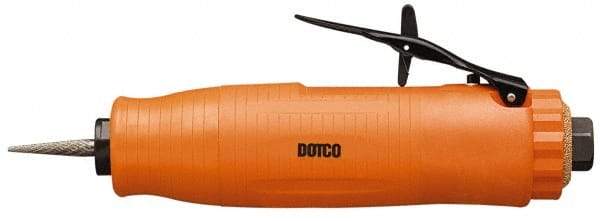 Dotco - 1/4" Collet, Straight Handle, Air Die Grinder - 18,000 RPM, Front Exhaust, 0.6 hp, 90 psi, 1/4" Inlet - Industrial Tool & Supply