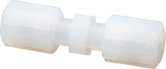 Parker - 1/4" Tube OD, PFA PTFE Plastic Compression Tube Union - 325°F Max, Plastic Grip - Industrial Tool & Supply