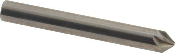 Made in USA - 1/4" Head Diam, 1/4" Shank Diam, 6 Flute 82° Solid Carbide Countersink - Industrial Tool & Supply