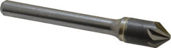 Made in USA - 3/8" Head Diam, 1/4" Shank Diam, 6 Flute 82° Solid Carbide Countersink - Industrial Tool & Supply
