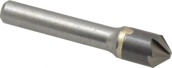 Made in USA - 1/2" Head Diam, 3/8" Shank Diam, 6 Flute 90° Solid Carbide Countersink - Industrial Tool & Supply