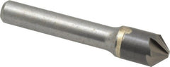 Made in USA - 1/2" Head Diam, 3/8" Shank Diam, 6 Flute 90° Solid Carbide Countersink - Industrial Tool & Supply