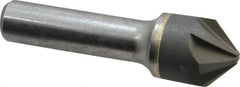 Made in USA - 3/4" Head Diam, 1/2" Shank Diam, 6 Flute 90° Solid Carbide Countersink - Industrial Tool & Supply