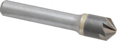 Made in USA - 1/2" Head Diam, 3/8" Shank Diam, 6 Flute 100° Solid Carbide Countersink - Industrial Tool & Supply