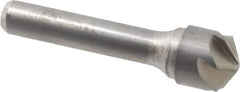 Made in USA - 5/8" Head Diam, 3/8" Shank Diam, 6 Flute 120° Solid Carbide Countersink - Bright Finish, 2-5/8" OAL, 0.109" Nose Diam, Single End, Straight Shank, Right Hand Cut - Industrial Tool & Supply