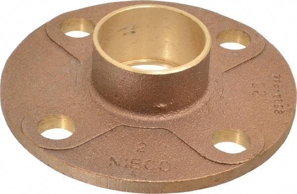 NIBCO - 2" Pipe, 6" OD, Cast Copper Companion Pipe Flange - 125 psi, C End Connection, 4-3/4" Across Bolt Hole Centers - Industrial Tool & Supply