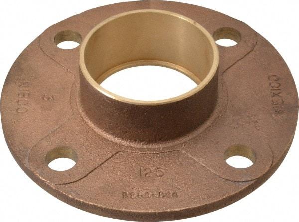 NIBCO - 3" Pipe, 7-1/2" OD, Cast Copper Companion Pipe Flange - 125 psi, C End Connection, 6" Across Bolt Hole Centers - Industrial Tool & Supply