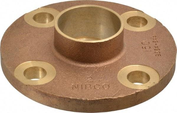 NIBCO - 2" Pipe, 6" OD, Cast Copper Companion Pipe Flange - 150 psi, C End Connection, 4-3/4" Across Bolt Hole Centers - Industrial Tool & Supply