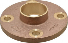 NIBCO - 2-1/2" Pipe, 7" OD, Cast Copper Companion Pipe Flange - 150 psi, C End Connection, 5-1/2" Across Bolt Hole Centers - Industrial Tool & Supply
