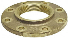 NIBCO - 2-1/2" Pipe, 7" OD, Cast Copper Threaded Companion Pipe Flange - 150 psi, F End Connection, 5-1/2" Across Bolt Hole Centers - Industrial Tool & Supply