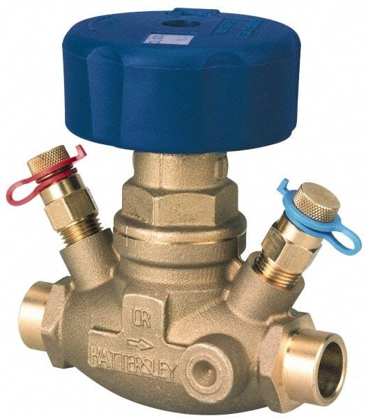 NIBCO - 3/4" Pipe, Threaded End Connections, Straight Calibrated Balance Valve - 100mm Long, 97mm High, 240 Max psi, Brass Body - Industrial Tool & Supply