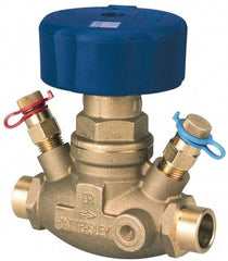 NIBCO - 2" Pipe, Solder End Connections, Straight Calibrated Balance Valve - 165mm Long, 136mm High, 240 Max psi, Brass Body - Industrial Tool & Supply