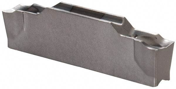 Ingersoll Cutting Tools - TDJ J TT8020 Grade, 0.1181" Cutting Width, Carbide Cutoff Insert - 0° Neutral Lead Angle, 0.0079" Cnr Rad, Double End - Industrial Tool & Supply