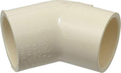 NIBCO - 1-1/4" CPVC Plastic Pipe 45° Elbow - Slip x Slip End Connections - Industrial Tool & Supply