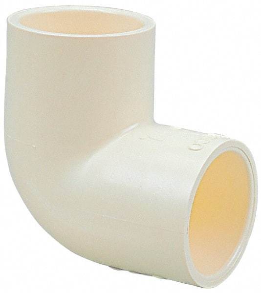 NIBCO - 1-1/2" CPVC Plastic Pipe 90° Elbow - Slip x Slip End Connections - Industrial Tool & Supply