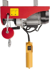Value Collection - 220/440 Lb Capacity, 33/16 FPM Lift Speed, 110 Volt, Mini Electric Hoist - 38' Max Lift - Industrial Tool & Supply