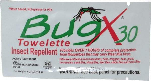 North - 50 Count 30% DEET Towelette - For Biting Flies, Black Flies, Chiggers, Deer Flies, Gnats, Midges, Mosquitoes, No-See-Ums, Stable Flies, Fleas - Industrial Tool & Supply