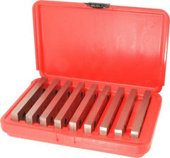 SPI - 18 Piece, 6 Inch Long Parallel Set - 1-3/4 Inch High, 1/4 to 1/4 Inch Thick, 52-58 RC Hardness, Sold as 9 Pair - Industrial Tool & Supply