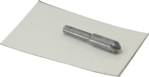 Made in USA - 1/4" Head Diam, 3/16" Shank Diam, 6 Flute 90° High Speed Steel Countersink - Industrial Tool & Supply