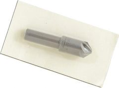 Made in USA - 1/2" Head Diam, 3/8" Shank Diam, 6 Flute 90° High Speed Steel Countersink - Industrial Tool & Supply