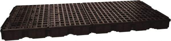 Eagle - 121 Gal Sump, 10,000 Lb Capacity, 8 Drum, Polyethylene Platform - 103" Long x 51-1/2" Wide x 6-1/2" High, Black, Low Profile, Vertical, 2 x 4 Drum Configuration - Industrial Tool & Supply