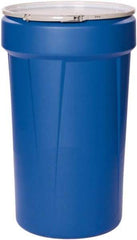 Eagle - 55 Gallon Blue Tapered Cylinder Polyethylene Open Head Drum - 39-1/8" High x 23-3/4" Diam - Industrial Tool & Supply