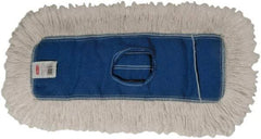 Rubbermaid - 24" Long x 5" Wide Cotton Dust Mop Head - Envelope Connection, White, Cut-End Head, Launderable - Industrial Tool & Supply