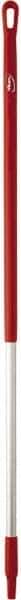 Vikan - 51 x 1-1/4" Aluminum Squeegee Handle - European Threaded Connection, Red - Industrial Tool & Supply