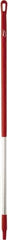 Vikan - 51 x 1-1/4" Aluminum Squeegee Handle - European Threaded Connection, Red - Industrial Tool & Supply