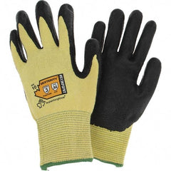 Value Collection - Size XL, ANSI Cut Lvl A4, Puncture Lvl 3, Abrasion Lvl 4, Cut & Puncture Resistant Gloves - Palm Coated, Black/Yellow - Industrial Tool & Supply