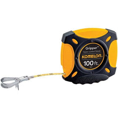 Komelon - 100' x 3/8" Yellow Blade Tape Measure - Industrial Tool & Supply