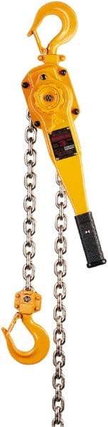 Harrington Hoist - 6,000 Lb Lifting Capacity, 15' Lift Height, Lever Hoist - Made from Chain, 69 Lb Avg Pull to Lift Rated Load, 1 Chain - Industrial Tool & Supply