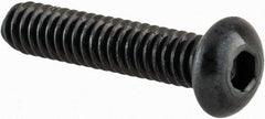 Value Collection - #3-48 UNC Hex Socket Drive, Button Screw - Alloy Steel, Black Oxide Finish, Fully Threaded, 1/2" Length Under Head - Industrial Tool & Supply