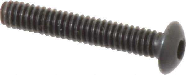 Value Collection - #5-40 UNC Hex Socket Drive, Button Screw - Alloy Steel, Black Oxide Finish, Fully Threaded, 3/4" Length Under Head - Industrial Tool & Supply