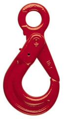 Pewag - 18,100 Lb Capacity, Chain Grade 80, Alloy Steel Eye Hook - 2.64" Hook Throat, 10" Reach, 1-31/32" Eye ID, 5/8" Chain Diam, Dacromet - Industrial Tool & Supply