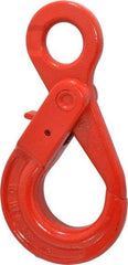 Pewag - 7,100 Lb Capacity, Chain Grade 80, Alloy Steel Eye Hook - 6-13/16" Reach, 1-3/8" Eye ID, 3/8" Chain Diam, Dacromet - Industrial Tool & Supply