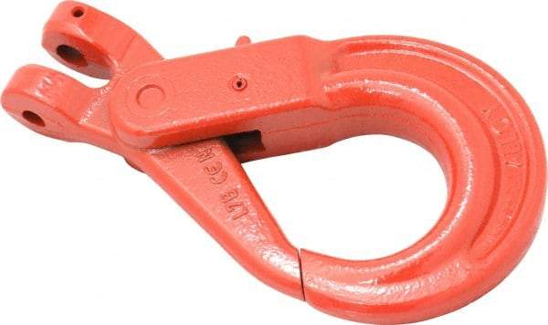 Pewag - 3/8 Inch Chain Diameter, Grade 80 Clevis Hook - 7,100 Lbs. Load Capacity, 15/32 Inch Inside Diameter, 15/32 Inch Pin Diameter, 1-31/32 Inch Hook Throat, 1-49/64 Inch Hook Width - Industrial Tool & Supply