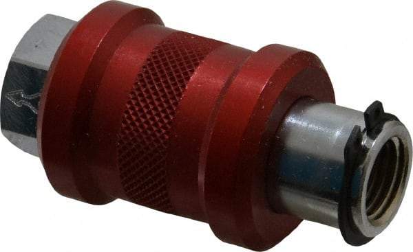 Legris - 1/4" Pipe, FNPT x FNPT, Nickel Plated Brass Standard Slide Valve - 230 Max psi, Anodized Aluminum Sleeve - Industrial Tool & Supply