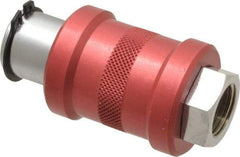 Legris - 3/8" Pipe, FNPT x FNPT, Nickel Plated Brass Standard Slide Valve - 230 Max psi, Anodized Aluminum Sleeve - Industrial Tool & Supply