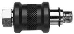 Legris - 1/2" Pipe, MNPT x FNPT, Nickel Plated Brass Standard Slide Valve - 230 Max psi, Anodized Aluminum Sleeve - Industrial Tool & Supply