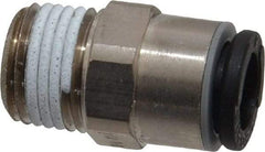 Legris - 6mm Outside Diam, 1/8 NPT, Nickel Plated Brass Push-to-Connect Tube Male Connector - 290 Max psi, Tube to Male NPT Connection, Buna Nitrile O-Ring - Industrial Tool & Supply