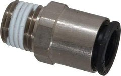 Legris - 10mm Outside Diam, 1/4 NPT, Nickel Plated Brass Push-to-Connect Tube Male Connector - 290 Max psi, Tube to Male NPT Connection, Buna Nitrile O-Ring - Industrial Tool & Supply