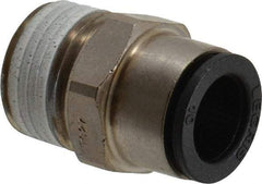 Legris - 10mm Outside Diam, 3/8 NPT, Nickel Plated Brass Push-to-Connect Tube Male Connector - 290 Max psi, Tube to Male NPT Connection, Buna Nitrile O-Ring - Industrial Tool & Supply