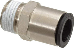 Legris - 12mm Outside Diam, 3/8 NPT, Nickel Plated Brass Push-to-Connect Tube Male Connector - 290 Max psi, Tube to Male NPT Connection, Buna Nitrile O-Ring - Industrial Tool & Supply