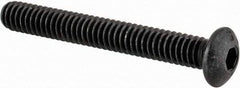 Value Collection - #5-40 UNC Hex Socket Drive, Button Screw - Alloy Steel, Black Oxide Finish, Fully Threaded, 1" Length Under Head - Industrial Tool & Supply